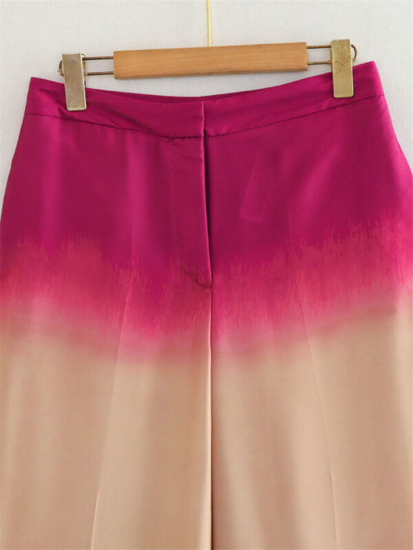Tie-dye Printed Shirt Straight-leg Trousers Suit - Image 3