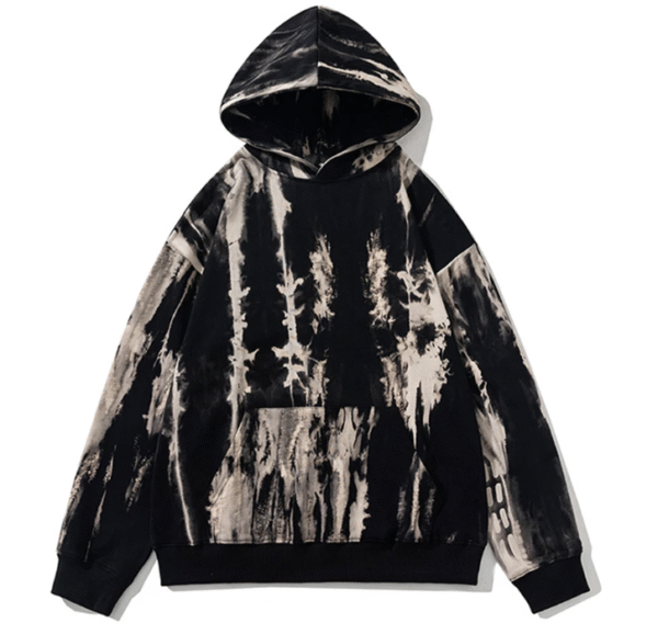 Vintage Tie-Dye Hoodie – Oversized Harajuku Streetwear Pullover for Men
