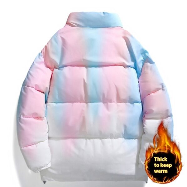 Fashion Cotton And Thickening Down Cotton Coat Tie-dye Gradient Color - Image 5