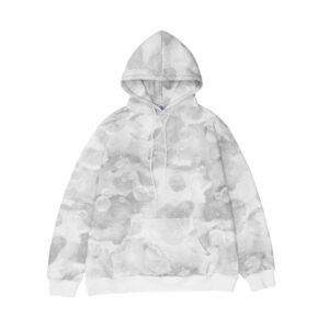 Tie-Dye Bear Fleece Hooded Sweater – Unisex Streetwear Style