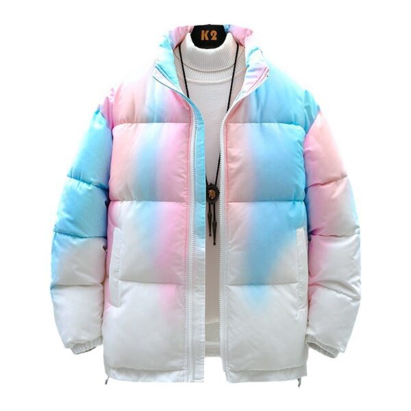 Fashion Cotton And Thickening Down Cotton Coat Tie-dye Gradient Color - Image 6