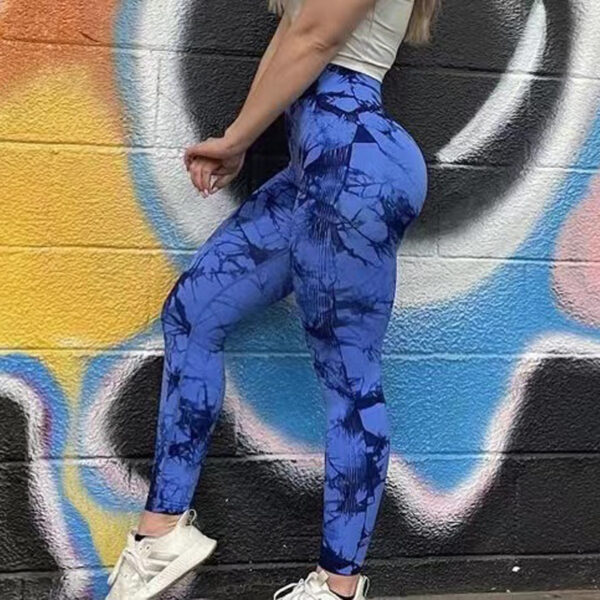 Tie Dye Leggings Women Fitness Yoga Pants Seamless Push Up Workout Tights Gym Sports Legging - Image 4