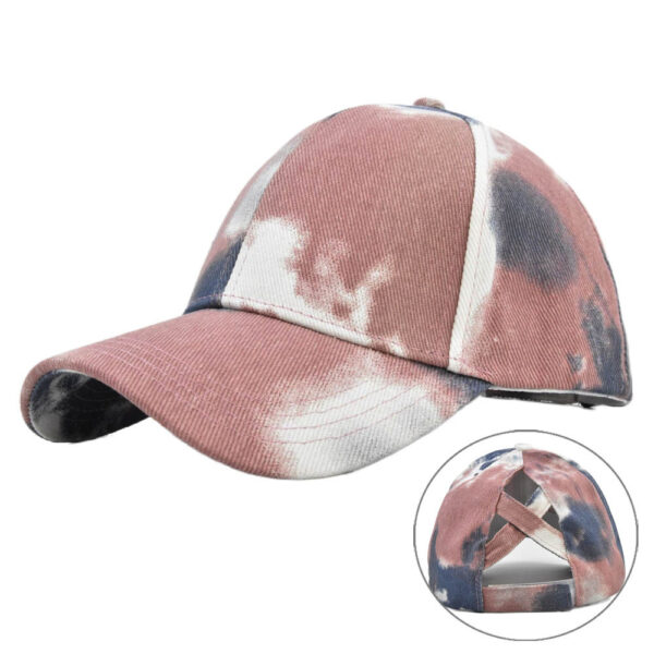 Women's Tie Dye Crossover Baseball Hat - Image 3