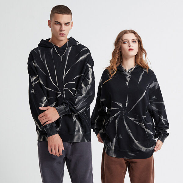 Men's And Women's High Street Washed Old Tie-dye Loose Retro Hooded Sweatshirt - Image 2