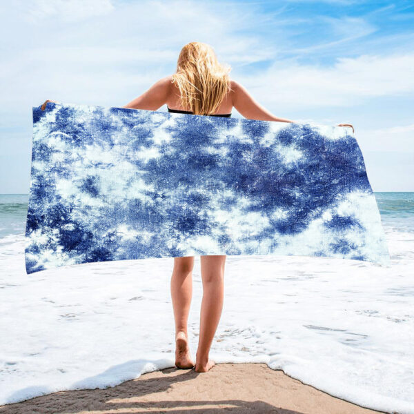 Microfiber Square Beach Towel Towel Material Square Towel Tie-Dye Series - Image 7