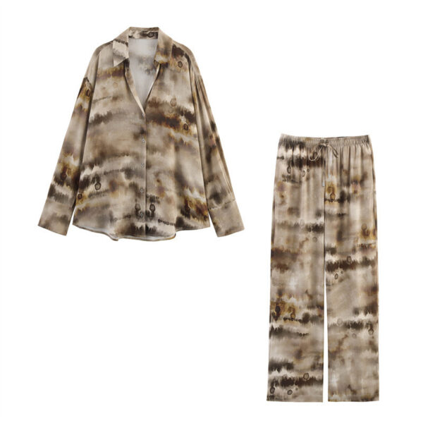 Tie-dye Shirt Pants Suit