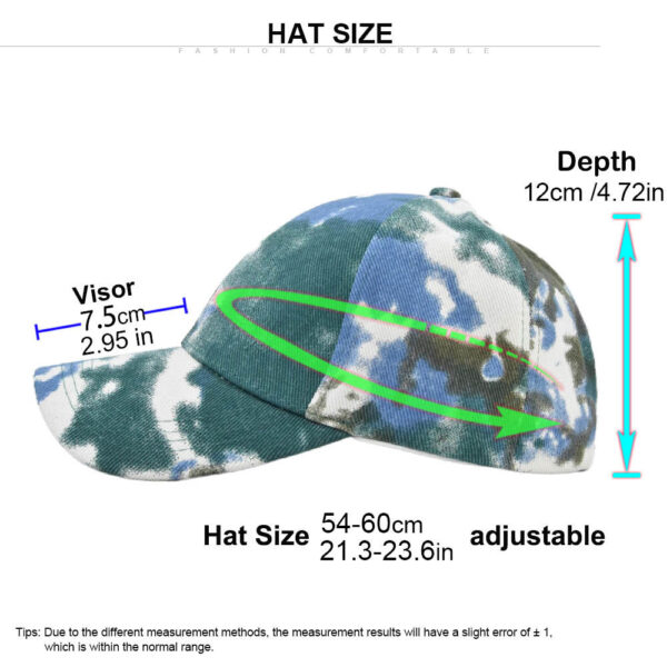 Women's Tie Dye Crossover Baseball Hat - Image 5