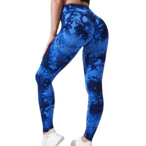 Seamless Tie-Dye High-Waist Yoga Pants – Women's Hip-Lifting Tights