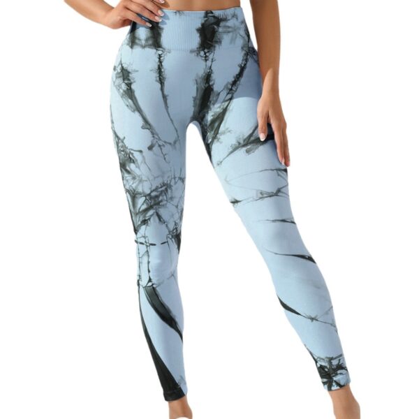 Tie-dye Leggings Spandex Yoga Pants Women's High Waist - Image 3