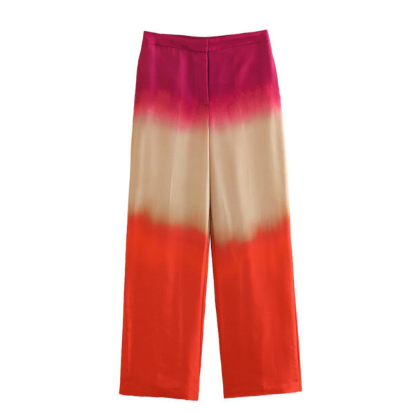 Tie-dye Printed Shirt Straight-leg Trousers Suit - Image 8