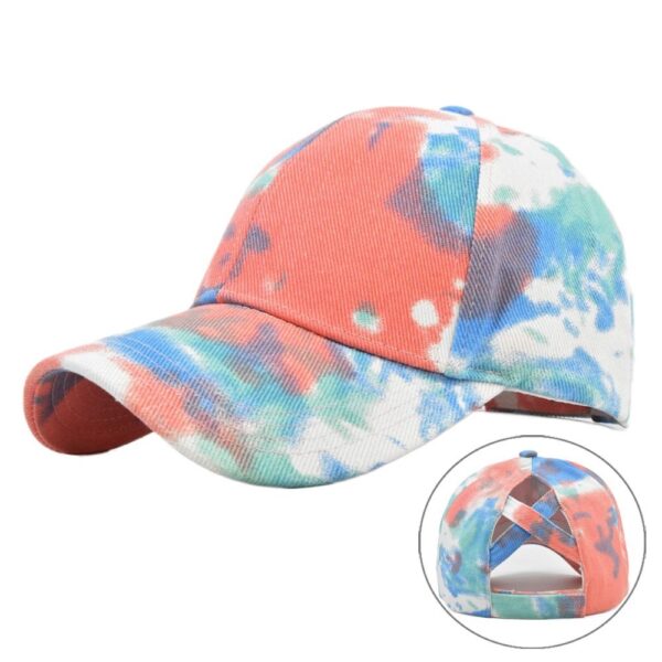 Women's Tie Dye Crossover Baseball Hat - Image 7