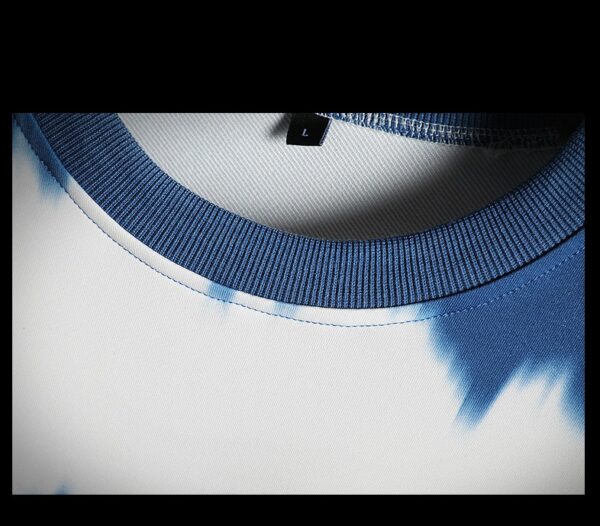 Two-tone Tie-dye Plus Size Loose Casual Men's Sweater - Image 8