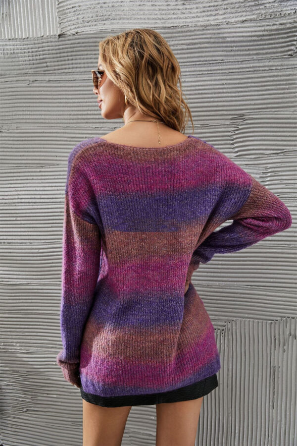 Tie-dye Sweater Pullover Irregular Gradient - Image 5