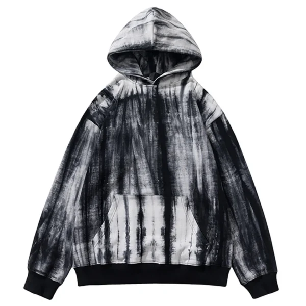Vintage Tie-Dye Hoodie – Oversized Harajuku Streetwear Pullover for Men - Image 3