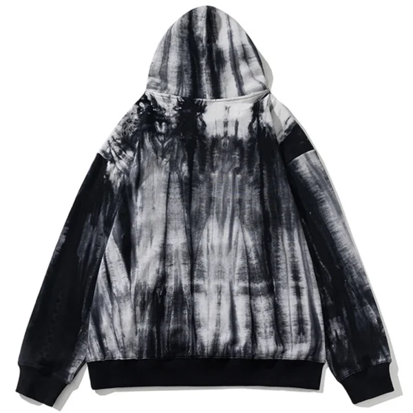 Vintage Tie-Dye Hoodie – Oversized Harajuku Streetwear Pullover for Men - Image 4