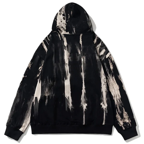 Vintage Tie-Dye Hoodie – Oversized Harajuku Streetwear Pullover for Men - Image 2