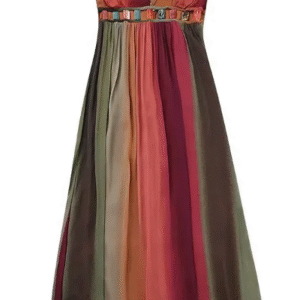 Female Summer Elegant Deep V Neck Spaghetti Strap Tie Dye Chiffon Dress