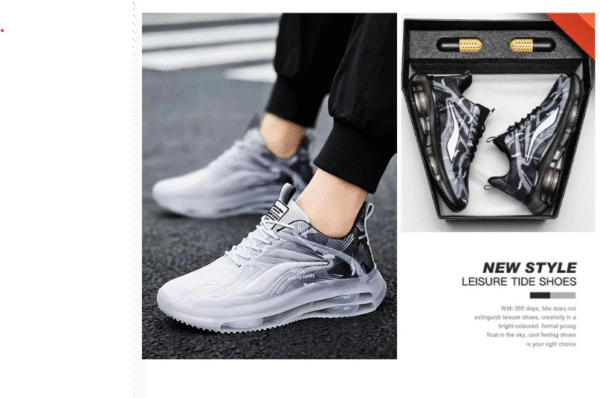 Men’s Summer Breathable Running Sneakers – Shock Absorption & Height Increasing Sports Shoes (Large Sizes Available) - Image 6