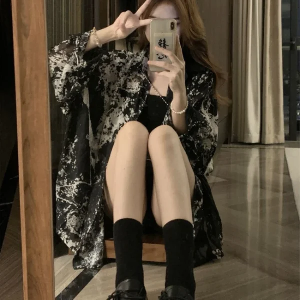 Long Sleeve Shirts Women Loose Tie Dye Gothic Streetwear All-match Casual Tops Students Blouses Vintage Fashion Design Spring - Image 5
