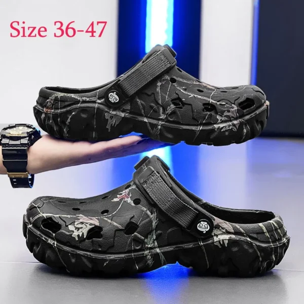 Summer Men Slippers Outdoor Foam Garden Clogs Home Shoes Male hole Shoes Light Water Shoes Comfort Home Soft Slippers - Image 4