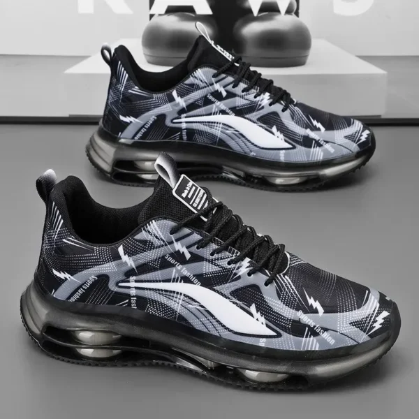 Men's Summer Breathable Sneakers Shock Absorption Foam Pad Large Size Casual Running Shoes Student Height Increasing Sport Shoes - Image 4