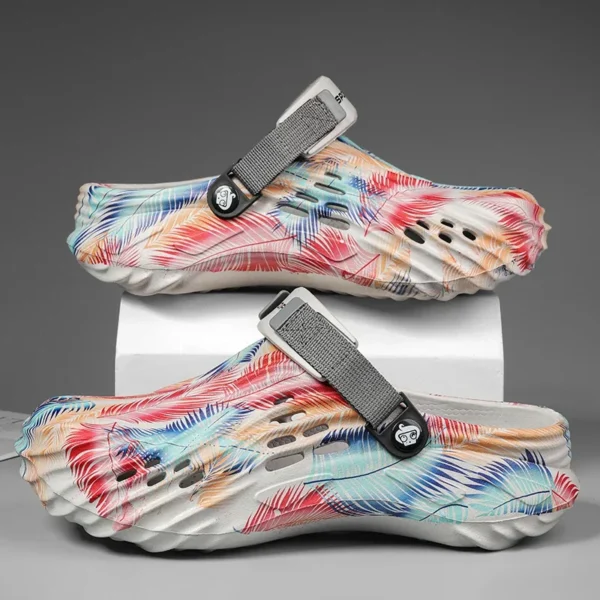 Men Summer Slippers Size 40-47 Fashion Garden Clogs Men Fashion Outdoor Couples Shoes Luxury Sandals Comfort Home Soft Slippers - Image 2