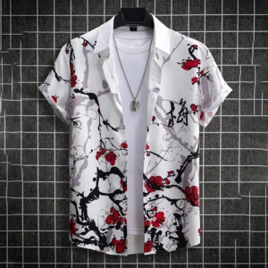 Summer 3D Graffiti Blossom Printed Shirts For Men