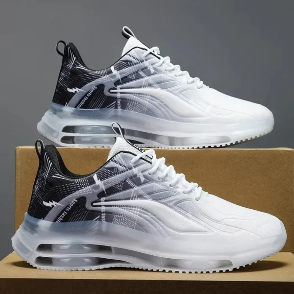 Men's Summer Breathable Sneakers Shock Absorption Foam Pad Large Size Casual Running Shoes Student Height Increasing Sport Shoes - Image 2
