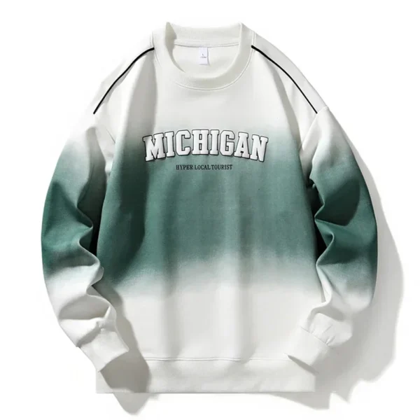 Spring Tie Dye Pullover Sweatshirt Men – Letter Printed Goth Streetwear Oversized Gradient Hoodie, Hip Hop Y2K Style - Image 2