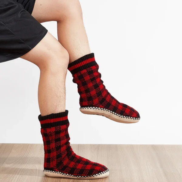 Mens House Slippers Thicken Warm Floor Slippers Socks Non-Slip Indoor Fashion Plush Slippers Socks House Shoes Male Luxury - Image 6