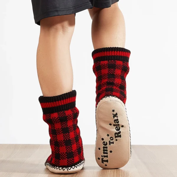 Mens House Slippers Thicken Warm Floor Slippers Socks Non-Slip Indoor Fashion Plush Slippers Socks House Shoes Male Luxury - Image 5