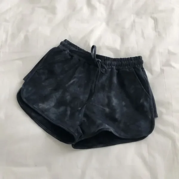 Sports Sport Running Shorts for Women Tie Dye Fitness Blue Woman Short Pants Home Wide Gym Elasticty Y2k Harajuku Summer Kpop XL - Image 4