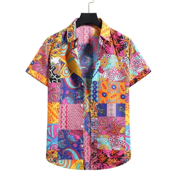Summer 3D Graffiti Blossom Printed Shirts For Men Children Fashion Streetwear Long Sleeve T Shirt Unisex Hawaiian Shirts Blouses - Image 3