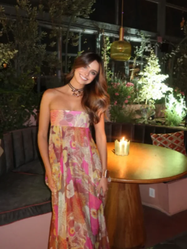 2025 Retro Printed Strapless Long Dress – Boho-Chic Beach Glam - Image 2