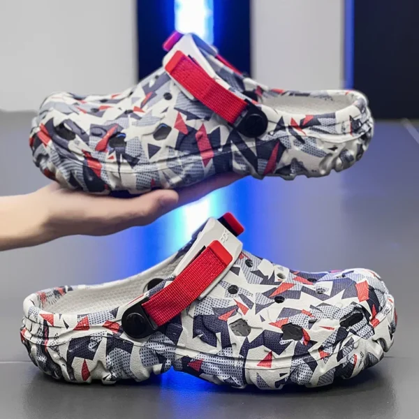 New Men's Clogs Slippers Sandal Men Garden Shoes Flat Camouflage Sandals Male Sneakers Outdoor Flip Flops Home Clogs - Image 5