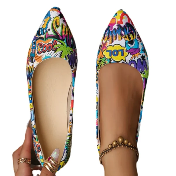 Women's Pointed Toe Summer Ballerina Flats - Image 4