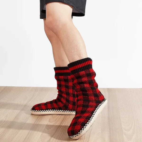 Mens House Slippers Thicken Warm Floor Slippers Socks Non-Slip Indoor Fashion Plush Slippers Socks House Shoes Male Luxury - Image 3