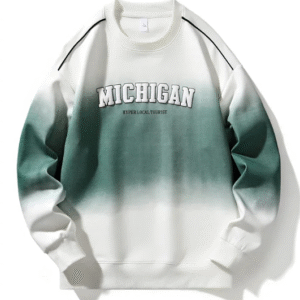 Spring Tie Dye Pullover Sweatshirt Men – Letter Printed Goth Streetwear Oversized Gradient Hoodie, Hip Hop Y2K Style